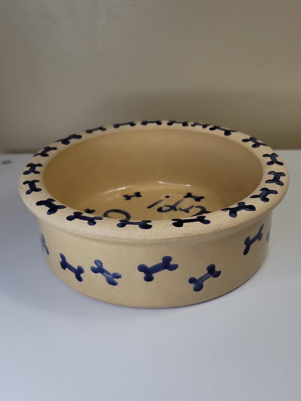 Robinson Ransbottom Pottery Vintage Dog Bowl Dish Feeder